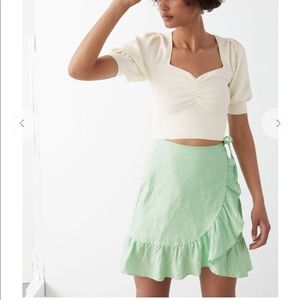 & Other Stories Linen Wrap Skirt